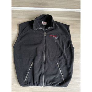 Vintage Spyder Vest Men's Size Large Black Full‎ Zip Fleece Jacket Made In USA